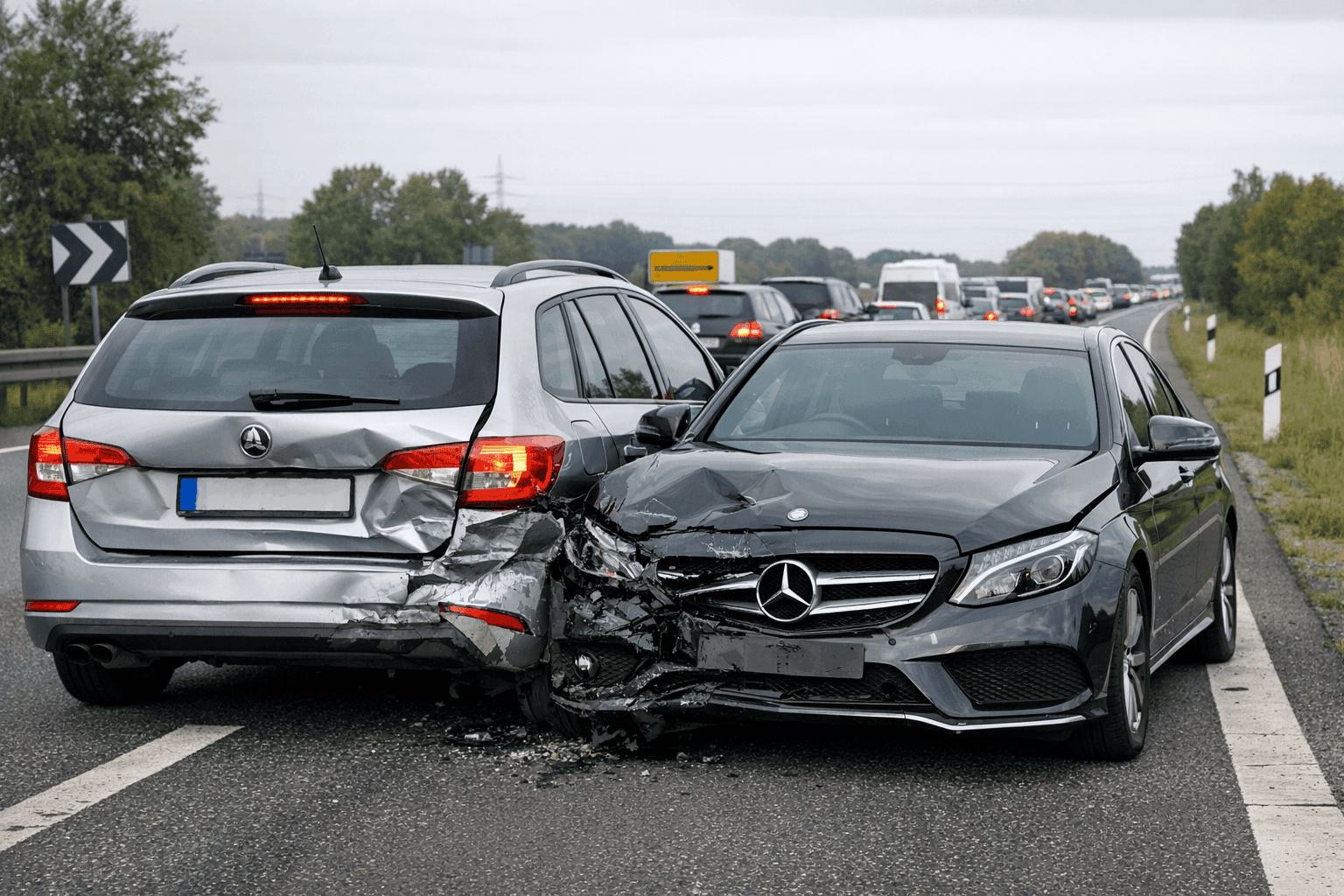 Auffahrunfall auf der B75 bei Delmenhorst
