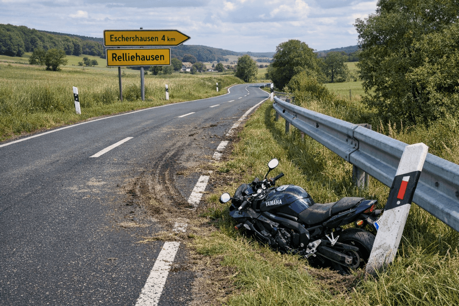 Motorradfahrer bei Unfall auf der L 548 verletzt