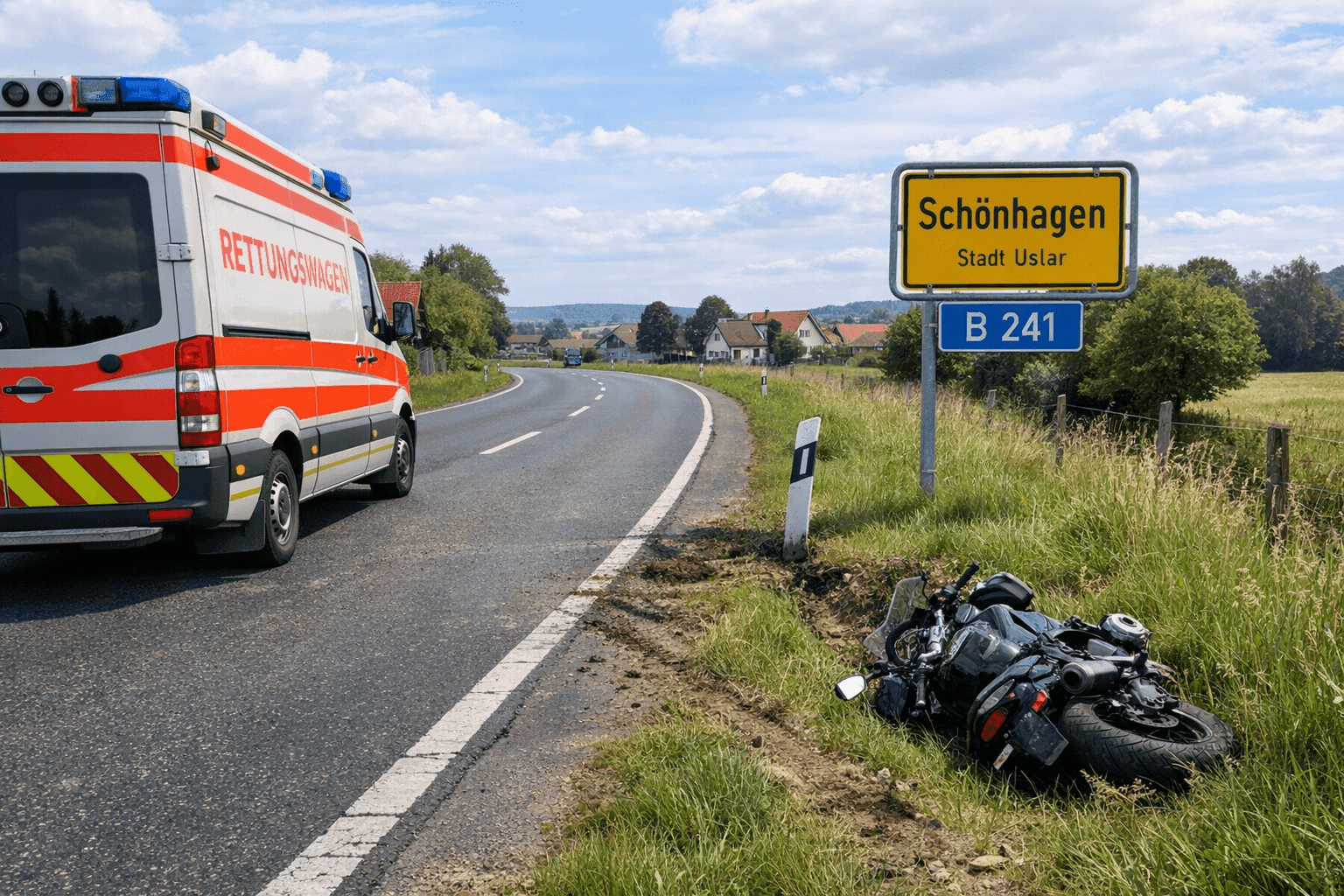 Motorradfahrer bei Uslar verunglückt