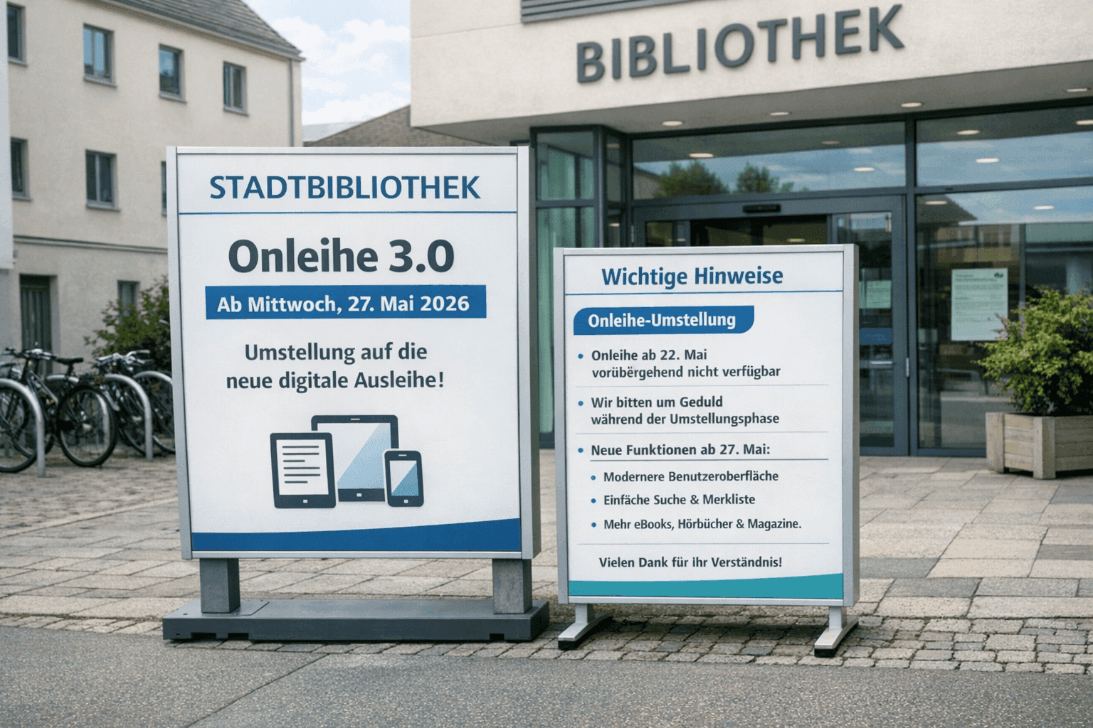 Stadtbibliothek stellt auf Onleihe 3.0 um