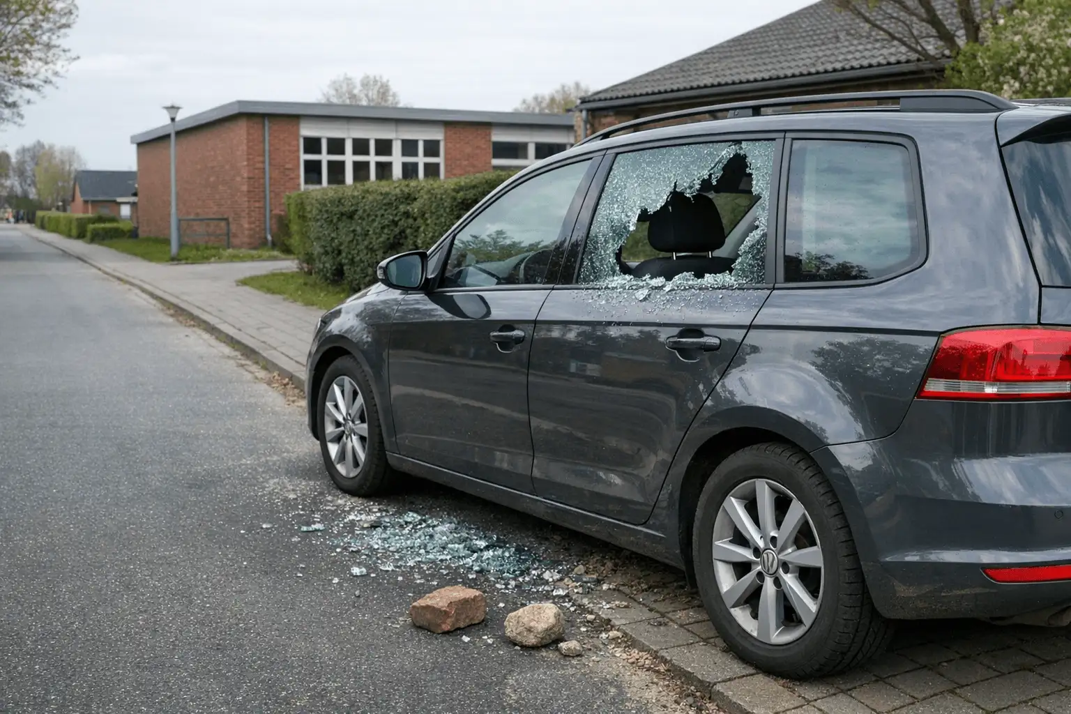 Kurzmitteilung: Steine schlagen VW-Scheibe in Burhave ein