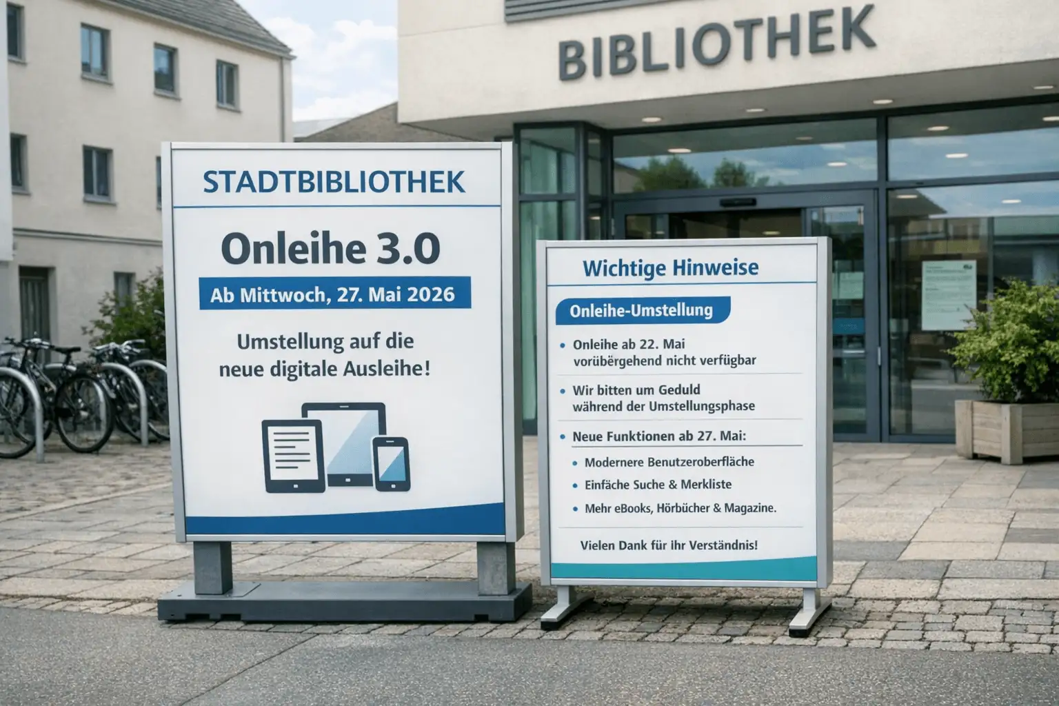 Stadtbibliothek stellt auf Onleihe 3.0 um