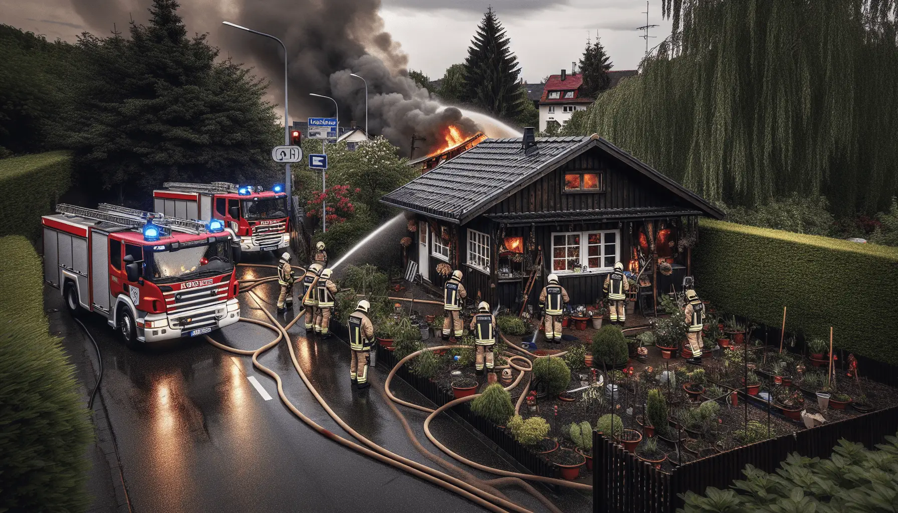 Alarmstufe Rot: Schuppenbrand am Krähenberg