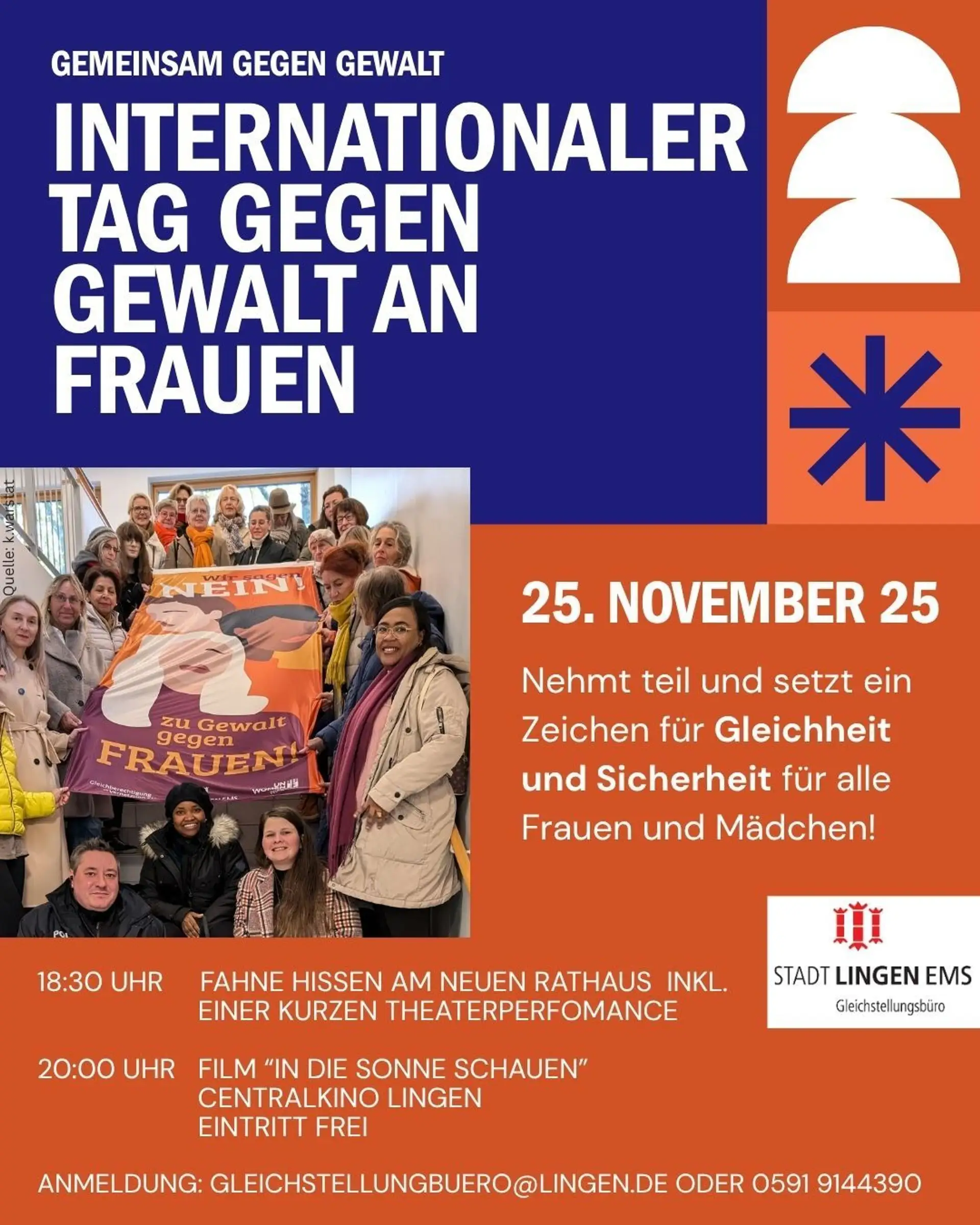 Lingen setzt Zeichen gegen Gewalt an Frauen