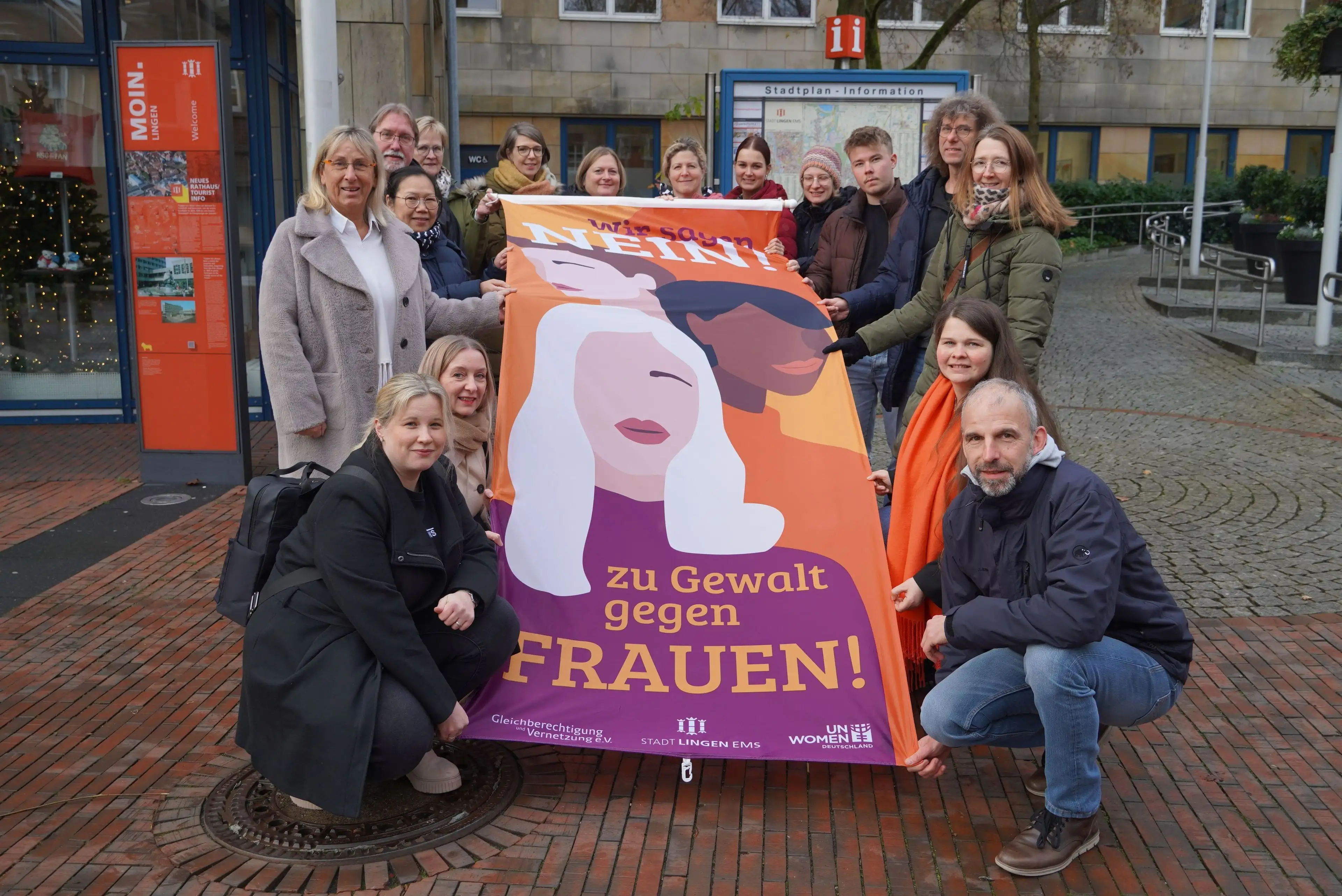 Lingen setzt ein Zeichen gegen Gewalt an Frauen